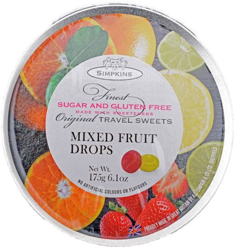 Simpkins Sugar Free Mixed Fruit Drops (Pack of 2) Mixed Fruit Candy ...