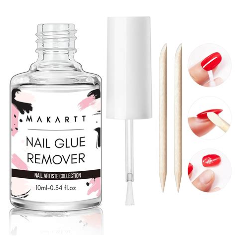 Amazon.com: Makartt Nail Glue Remover for Press on Nails: 10ML Glue Off ...