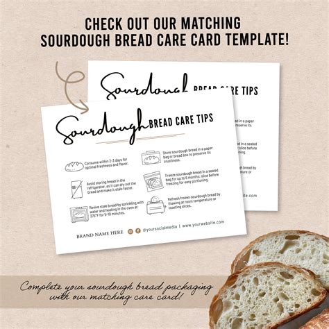 Buy Sourdough Bread Cottage Food Label Home Baked Goods Label Printable ...