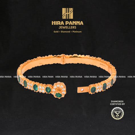 Handmade Emerald Diamond Bangles – Hirapanna Jewellers