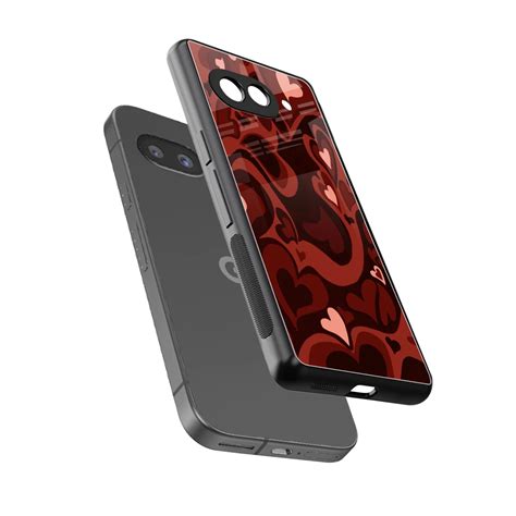 Y2K Red Meltdown Hearts Phone Case for Google Pixel 9A | Glass Case ...
