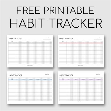 Free Printable Habit Tracker - Ataglance Printable Calendar