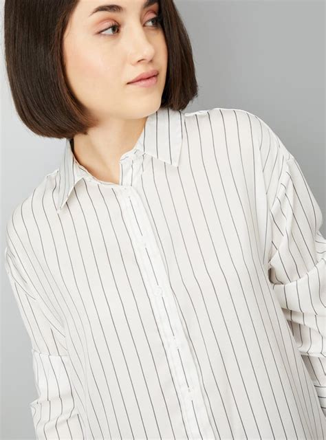 Buy Women Striped Oversized Shirt Online at just Rs. 899.0 ...