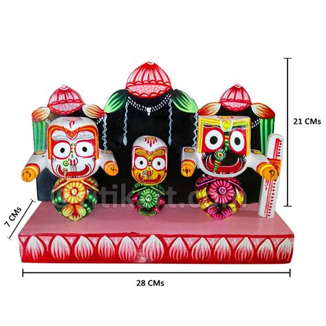 Online Lord Jagannath Balabhadra Subhadra Neem Wooden Idol-ritikart