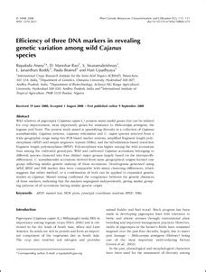 Efficiency of three DNA markers in revealing genetic variation among ...