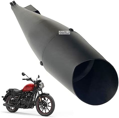 Dhe Best Bike DR-01 Dolphin Exhaust Silencer Glasswool Black Silencer ...