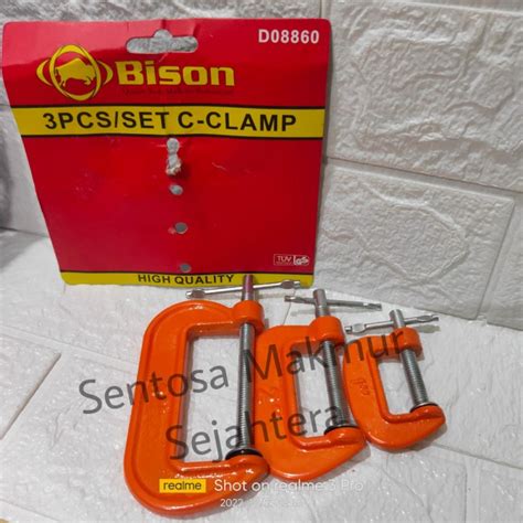 Jual Klem C Set 3 Pcs - Catok Clamp 1 2 3 Inch Clam Kayu Set Klem ...