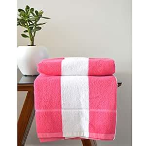 Tranquil Square Light Weight Vibrant Pink &White Strips Turkish Design ...