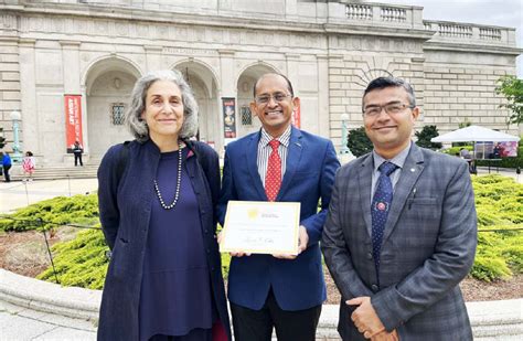 Dr. Mayank Gupta and Dr. Hansmukh Seth with Dr. Debra Diamond