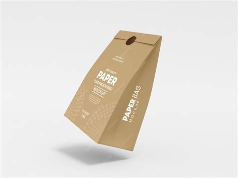 Premium PSD | Kraft paper bag packaging mockup