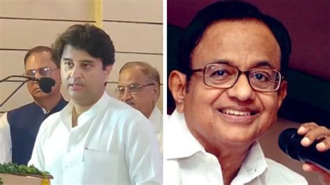 War Of Words Erupts Between Union Minister Scindia, Cong's Chidambaram ...