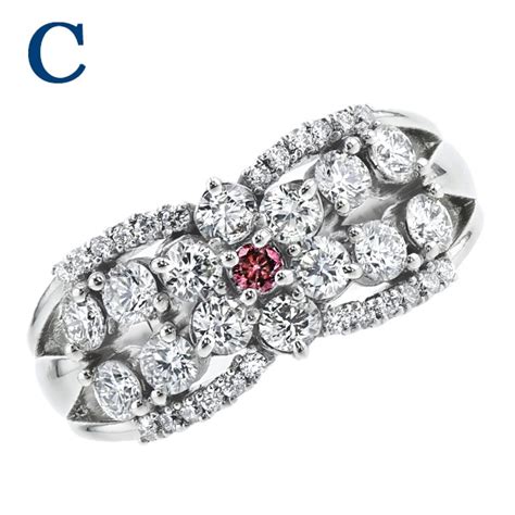 ピンクダイヤモンド リング 0.03～0.05ct FANCY VIVID PINK～FANCY VIVID PURPLISH PINK ...