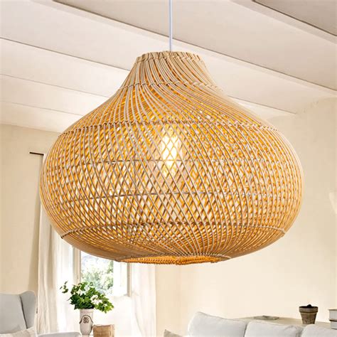 Rattan Pendant Light. Rattan Lamp Shade. Ceiling Light. Rattan Lamp ...