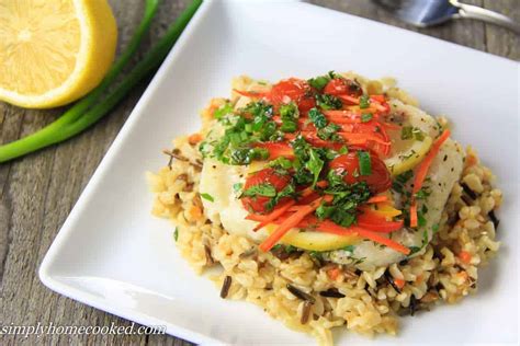 Baked Cod with Vegetables - Simply Home Cooked