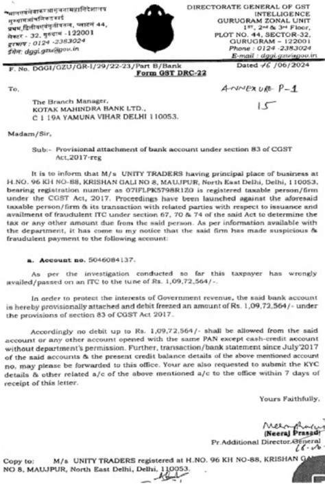 Bank Account Freezing Illegal After Section 107 GST Appeal: Delhi HC