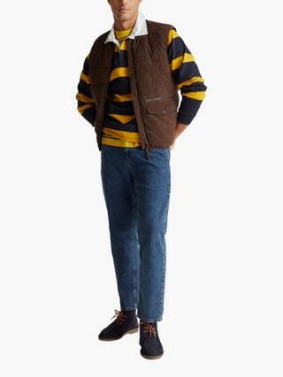 Benetton Striped Cotton Rugby Shirt, Blue
