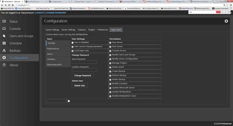 Image result for Minecraft Admin Panel