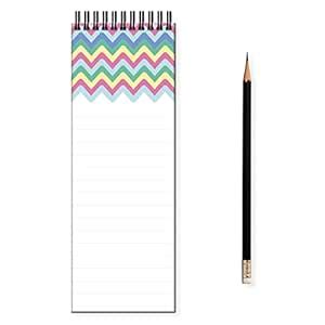 Yey Paper Magnetic Refrigerator Memo Pad, Colorful Chevron Design ...