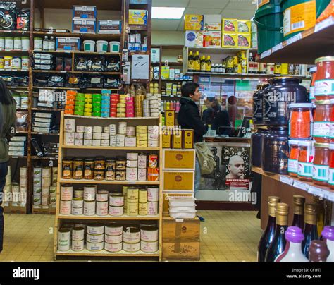 Paris, France, Inside Local Food Grocery Store, in the Montorgueil ...