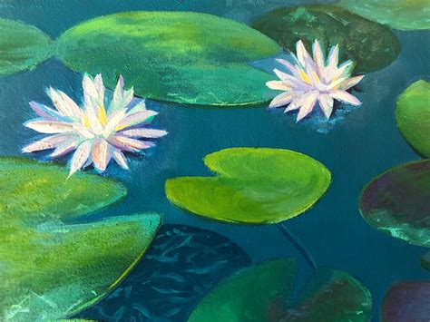 Lily Pads 60x36 ORIGINAL Oil Painting the Lily Pad Pond | Etsy