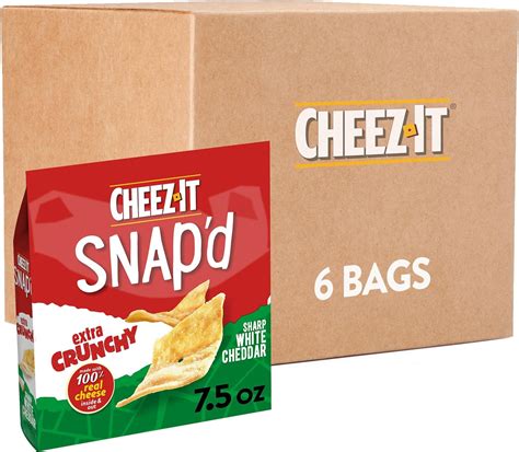 Amazon.com: Cheez-It Snap'd, Cheese Crackers Chips, Thin Crisps, Lunch ...