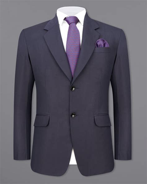 Iridium Gray Textured Premium Terry-Rayon Single-Breasted-Blazers for Men.