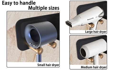 Jumix® Hair Dryer Holder Wall Mount, Blow Dryer Holder Stand Self ...
