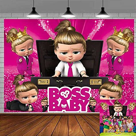 Buy Boss Baby Backdrop for Girl Baby Shower Banner Backgrounds op ...