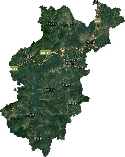 泰宁县高清卫星地图