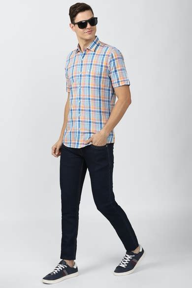 Buy Men Multi Check Half Sleeves Casual Shirt Online - 741473 | Peter ...