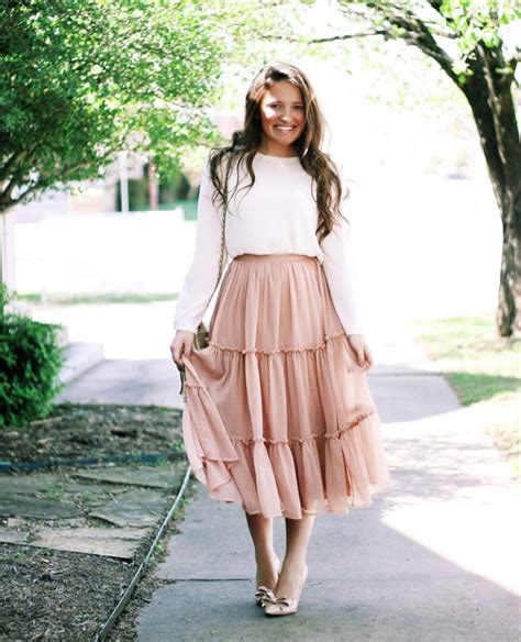 White Sweater | Gathered Skirt | Rio-Rita Skirt | Simple Outfits Modest ...