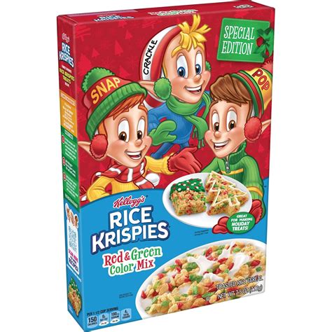 Amazon.com: Kellogg's Rice Krispies Breakfast Cereal, Christmas Pack ...