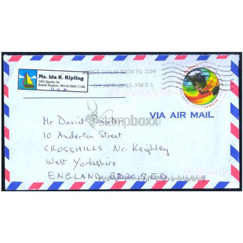 USA INTERNATIONAL USED COVER WITH ODD SHAPE STAMP – Stampboxx