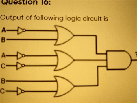 Question 16: Output of following logic circuit is - Brainly.in