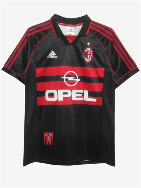 AC Milan Home 1998-99 Retro Kit Online In India.