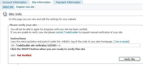 I am trying to verify my website which I have registered with ...