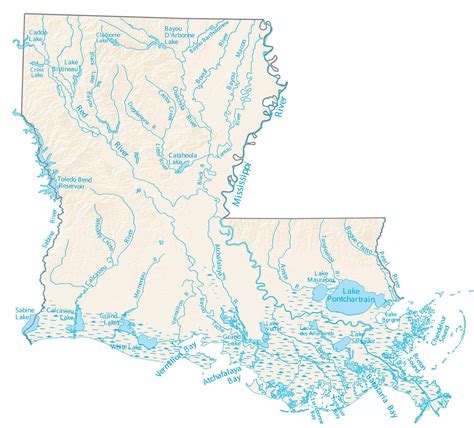 Louisiana Map With Rivers File:Louisiana Locator Map With Rivers.PNG