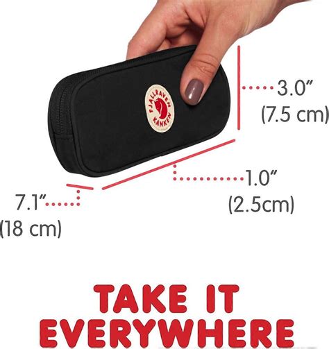 Mountain fox fjällräven Kånken pen cases 18 x 7,5 x 2,5 cm black black ...