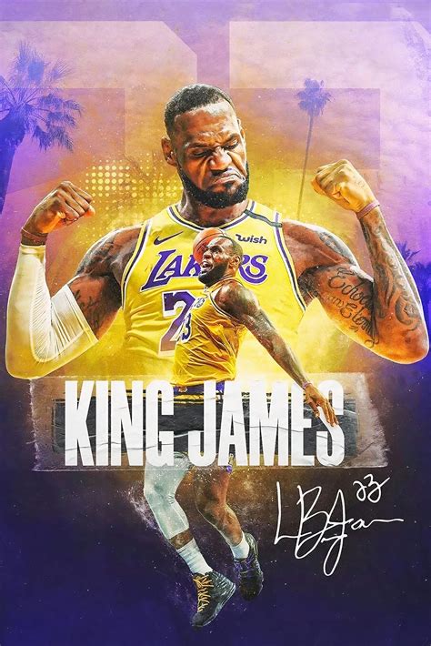 LeBron James Basketball Star Art Sports Posters Home Decor Kids Room ...