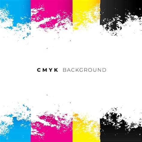 Abstract cmyk watercolor background design | Free Vector