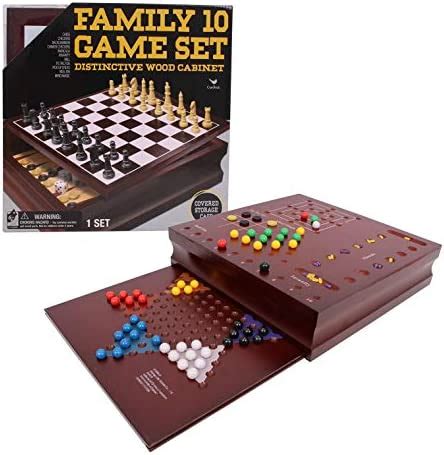 Buy Cardinal Family 10-in-1 Wooden Board Game Set: Chess, Checkers ...