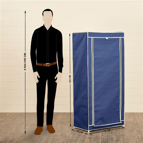 Buy Helios Gravitas Fabric Collapsible One-Door Wardrobe with Four ...