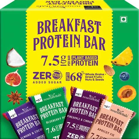 Buy NOURISHVITALS ASSORTED BREAKFAST PROTEIN BARS NO ADDED SUGAR OR ...