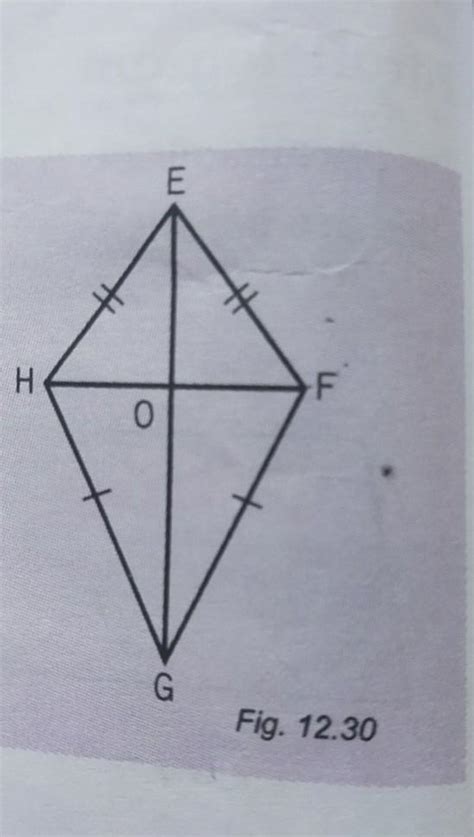in fig 12.30 EFGH is a kite.EG and HF are The two diagonals. is ...