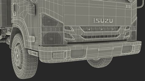 3D Box Truck Isuzu NPR 2018 Mockup | 3D Molier International
