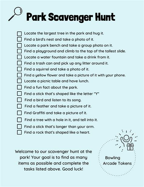 Outdoor scavenger hunt 5 free printables for all ages – Artofit