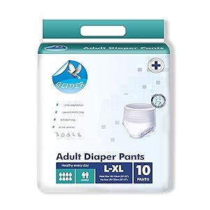 Glider Unisex Adult Diaper Pants | Medium Size | Superior Overnight ...