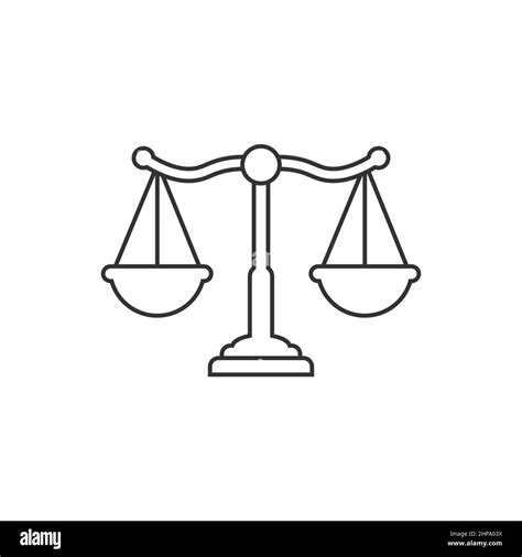 Scales icon in flat style. Libra vector illustration on isolated background. Mass comparison ...