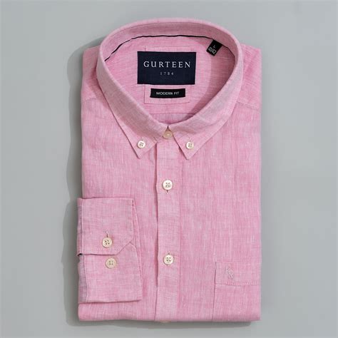 Florence Pink Shirt | Men's Linen Shirt | Gurteen Menswear
