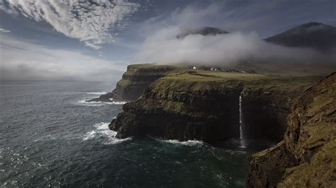 Wallpaper sea, cliff, coast, landscape hd, picture, image